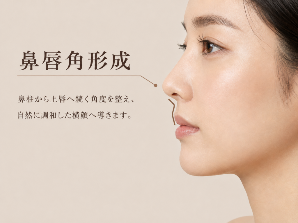 鼻唇角形成の施術イメージ画像