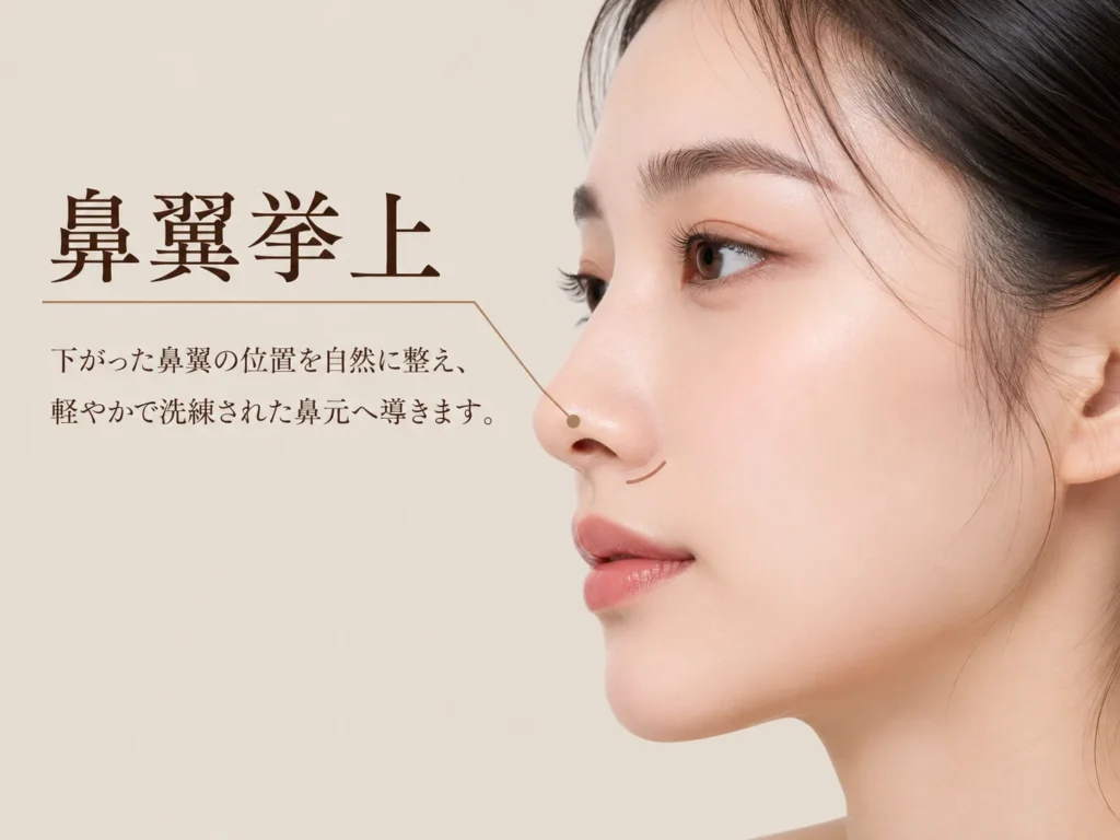 鼻翼挙上の施術イメージ画像