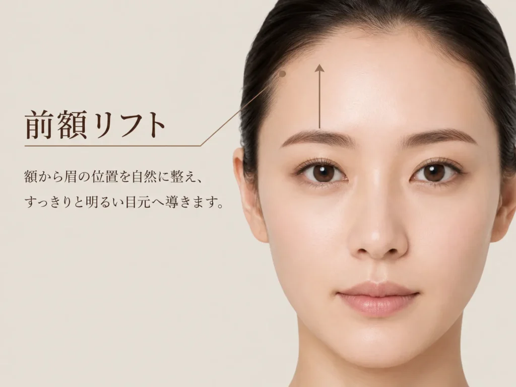 前額リフトの施術イメージ画像