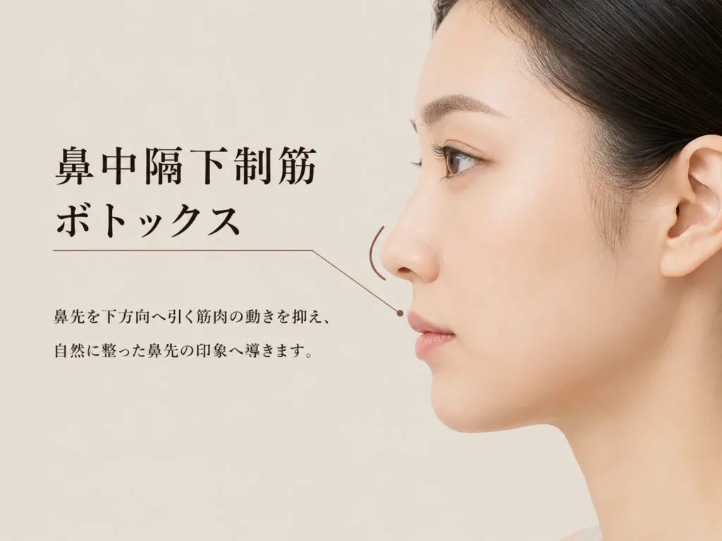 鼻中隔下制筋ボトックスの施術画像